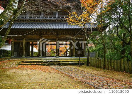 Eigenji temple gate of Mt. Zuishi in late autumn 110618090