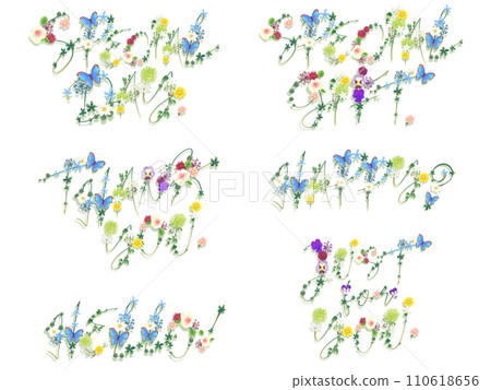 花字母留言材質套裝2 110618656