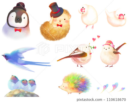 Animal material set 2 (watercolor style) Animal material set 2 (watercolor style) 110618670