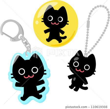 Cat character badges and keychains Cat character badges and keychains 110619308