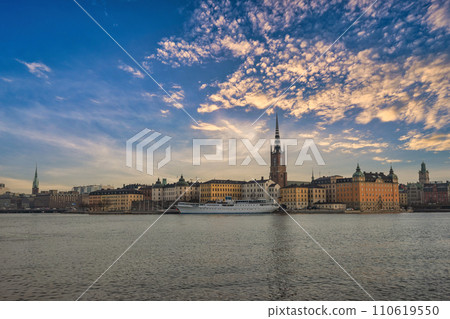 Stockholm Sweden, city skyline at Gamla Stan Riddarholmen islet Stockholm Sweden, city skyline at Gamla Stan Riddarholmen islet 110619550
