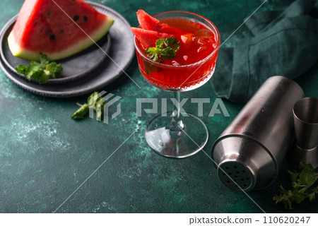 Fresh watermelon cocktail or mocktail 110620247