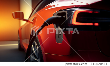 Image of charging an EV car 110620411