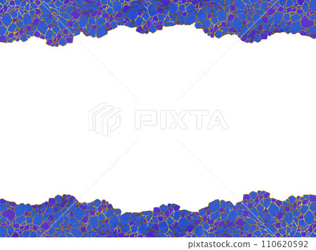 Frame background illustration with beautiful mosaic tiles made of sparkling shell material 110620592