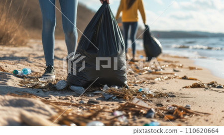 Volunteers cleaning the coast: AI work Volunteers cleaning the coast: AI work 110620664