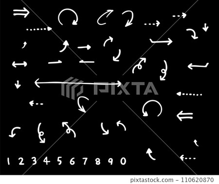 一組簡單的手繪箭頭 110620870