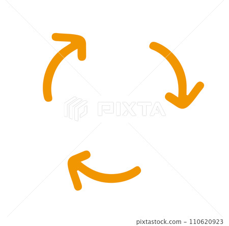 Set of hand drawn bending arrows 110620923