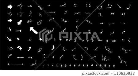 一組簡單的手繪箭頭 一組簡單的手繪箭頭 110620938