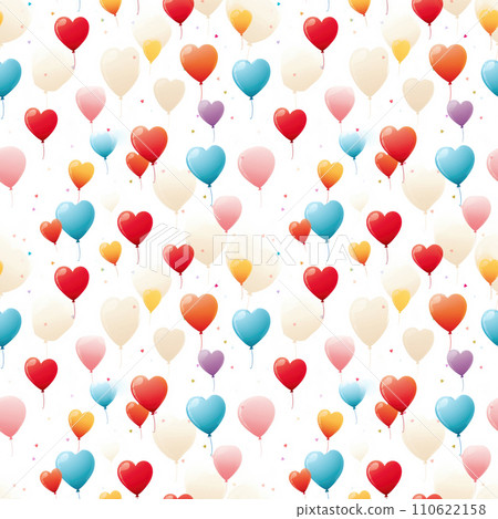 Valentine's day seamless pattern with colorful hearts 110622158
