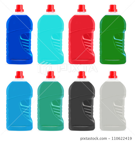 SET OF DETERGENT BOTTLES, ASSORTED COLORS SET OF DETERGENT BOTTLES, ASSORTED COLORS 110622419