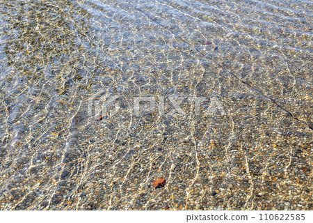 Transparent water flow river water surface park material 110622585