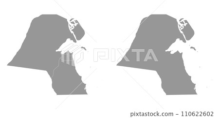 Kuwait map with administrative divisions. Vector illustration. 110622602
