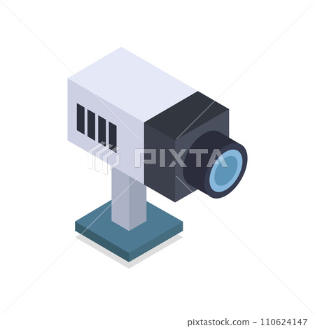 Surveillance camera isometric Surveillance camera isometric 110624147