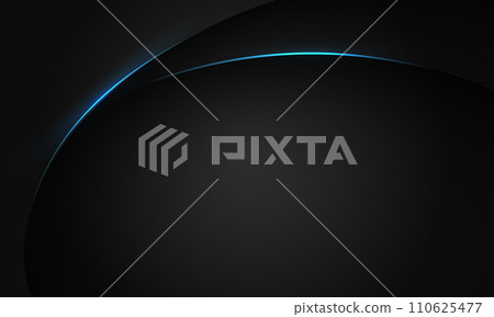 Abstract blue line light curve black shadow on dark grey geometric with blank space design modern luxury background vector 110625477