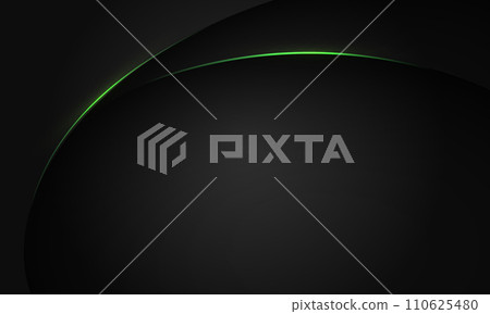 Abstract green line light curve black shadow on dark grey geometric with blank space design modern luxury background vector Abstract green line light curve black shadow on dark grey geometric with blank space design modern luxury background vector 110625480