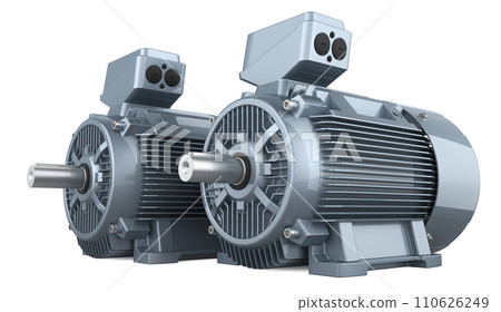Electric motors, 3D rendering Electric motors, 3D rendering 110626249