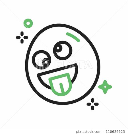 Zany Face icon vector image. 110626623