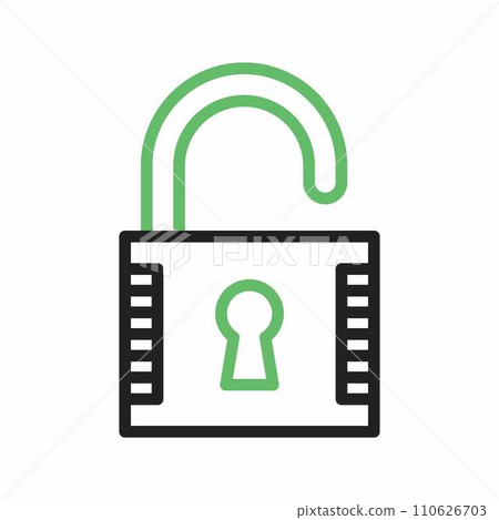 Unlock icon vector image. Unlock icon vector image. 110626703