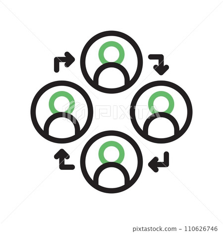 Team work icon vector image. 110626746