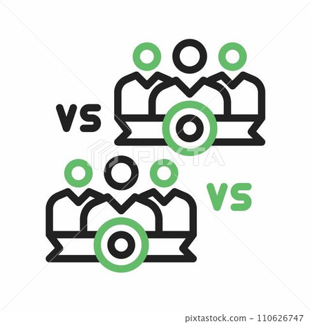 Team Vs Team icon vector image. 110626747