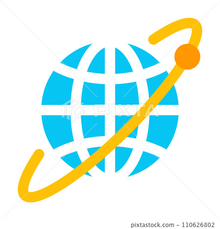代表地球的顏色樣式圖標 代表地球的顏色樣式圖標 110626802