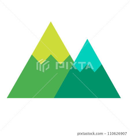 代表山脈的顏色樣式圖標 110626907