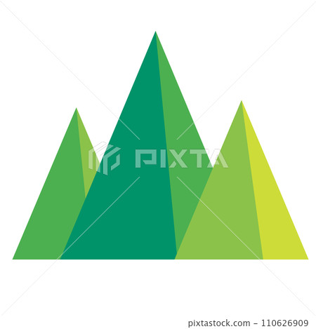 代表山脈的顏色樣式圖標 110626909