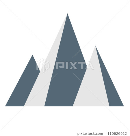 代表山脈的顏色樣式圖標 代表山脈的顏色樣式圖標 110626912