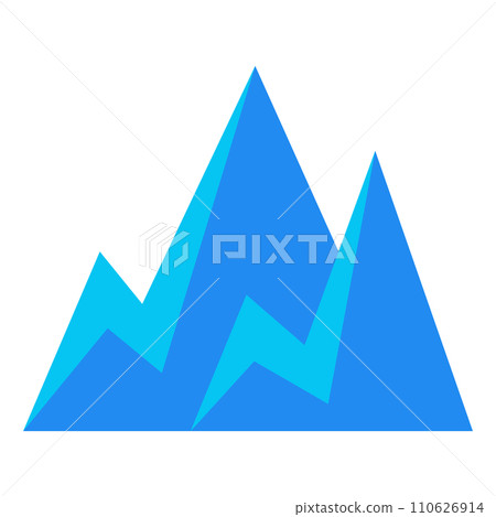 代表山脈的顏色樣式圖標 代表山脈的顏色樣式圖標 110626914