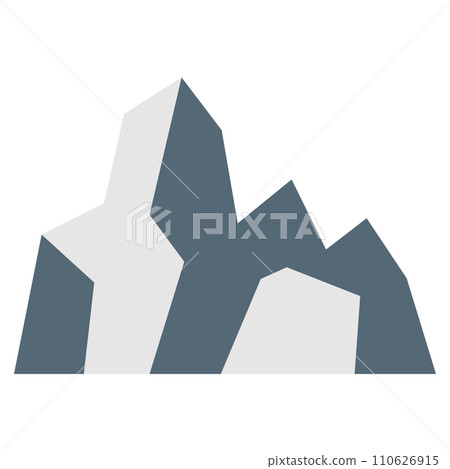 Color style icon representing mountains 110626915