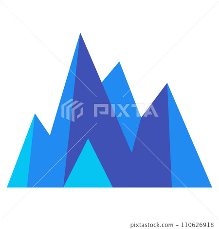 代表山脈的顏色樣式圖標 代表山脈的顏色樣式圖標 110626918