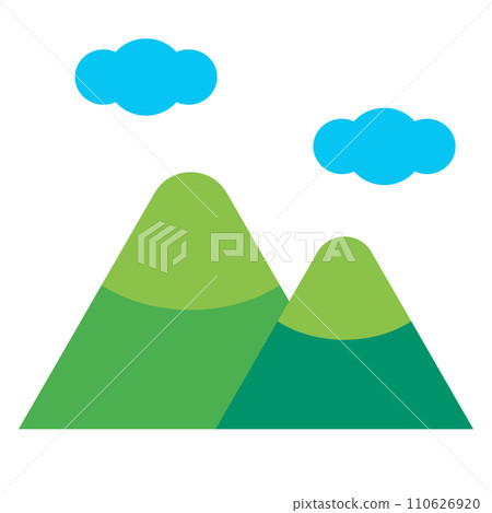 代表山脈的顏色樣式圖標 代表山脈的顏色樣式圖標 110626920