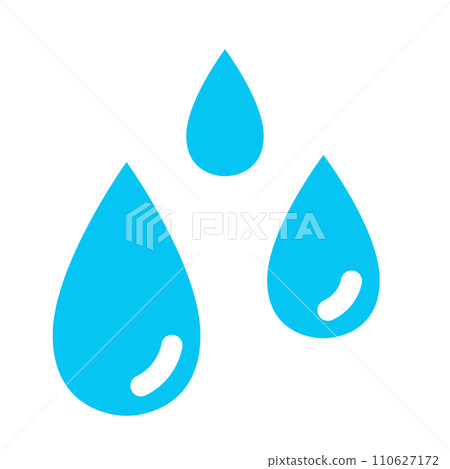 Color style icons representing water, drops and drips 110627172