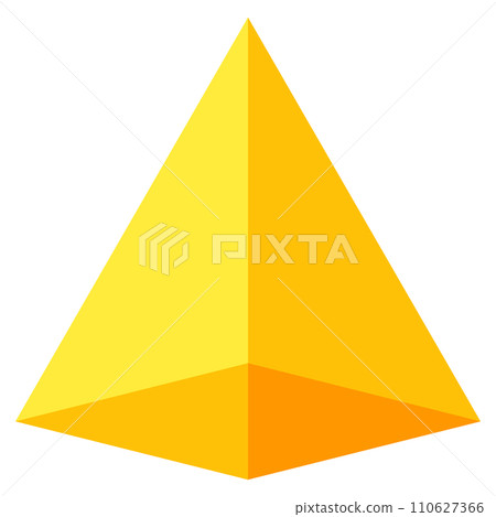 Color style icons representing solids and square pyramids 110627366