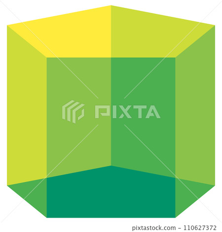 代表實心五角柱的顏色樣式圖標 代表實心五角柱的顏色樣式圖標 110627372