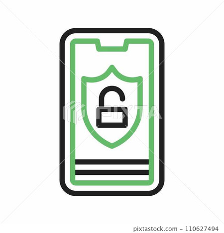 Secure Device icon vector image. Secure Device icon vector image. 110627494