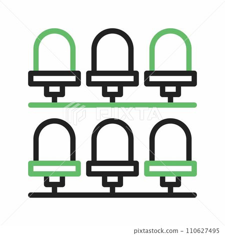 Seats icon vector image. Seats icon vector image. 110627495