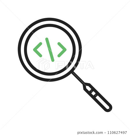 Search from Code icon vector image. Search from Code icon vector image. 110627497
