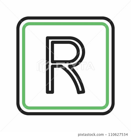 Registered icon vector image. Registered icon vector image. 110627534