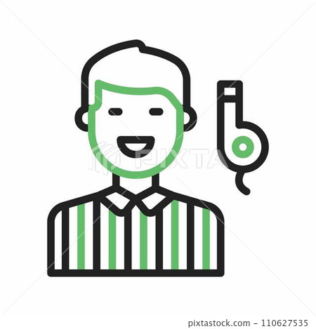 Referee icon vector image. Referee icon vector image. 110627535
