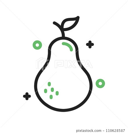 Pear icon vector image. Pear icon vector image. 110628587