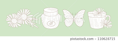 Hand Drawn Organic Ingredients and Herbs in Sketch Style Vector Set Hand Drawn Organic Ingredients and Herbs in Sketch Style Vector Set 110628715