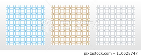 Set of abstract geometric patterns. Seamless vector backgrounds. Colored ornaments Graphic modern patterns Simple lattice graphic design 110628747