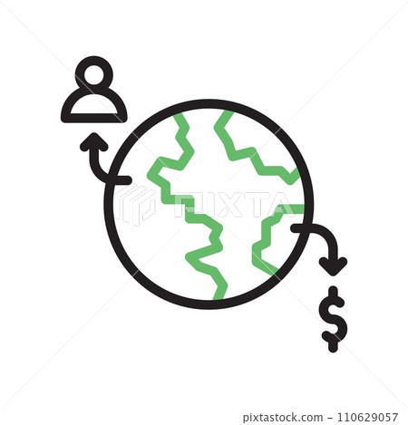 Out Source icon vector image. 110629057