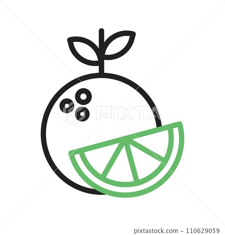Orange slice icon vector image. Orange slice icon vector image. 110629059