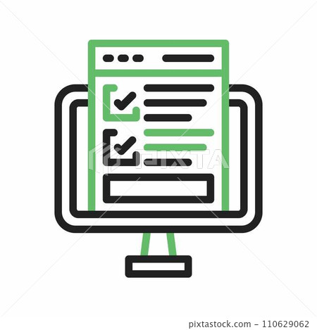 Online Exam icon vector image. 110629062