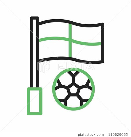 Offside Flag icon vector image. Offside Flag icon vector image. 110629065