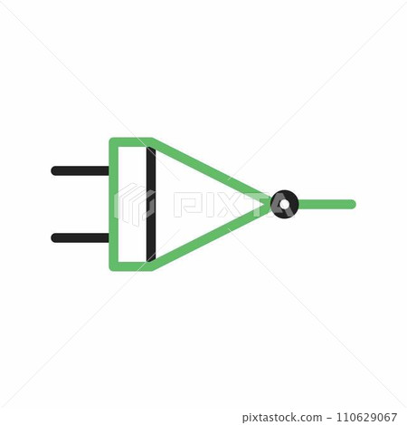 NOT Gate icon vector image. NOT Gate icon vector image. 110629067