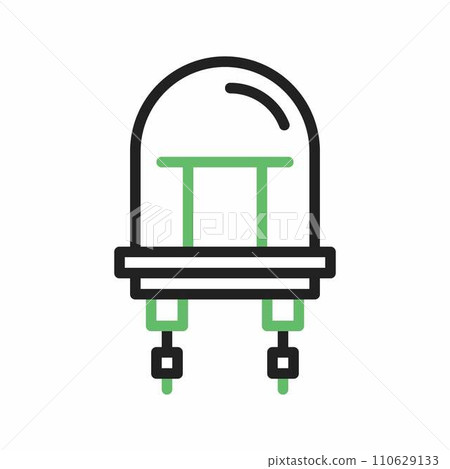 Light Emitting Diode icon vector image. 110629133