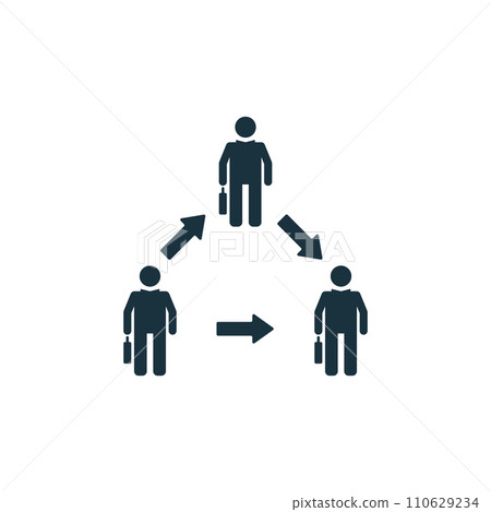 Collaboration icon. Simple creative element. Filled monochrome Collaboration icon for templates, infographics and banners Collaboration icon. Simple creative element. Filled monochrome Collaboration icon for templates, infographics and banners 110629234